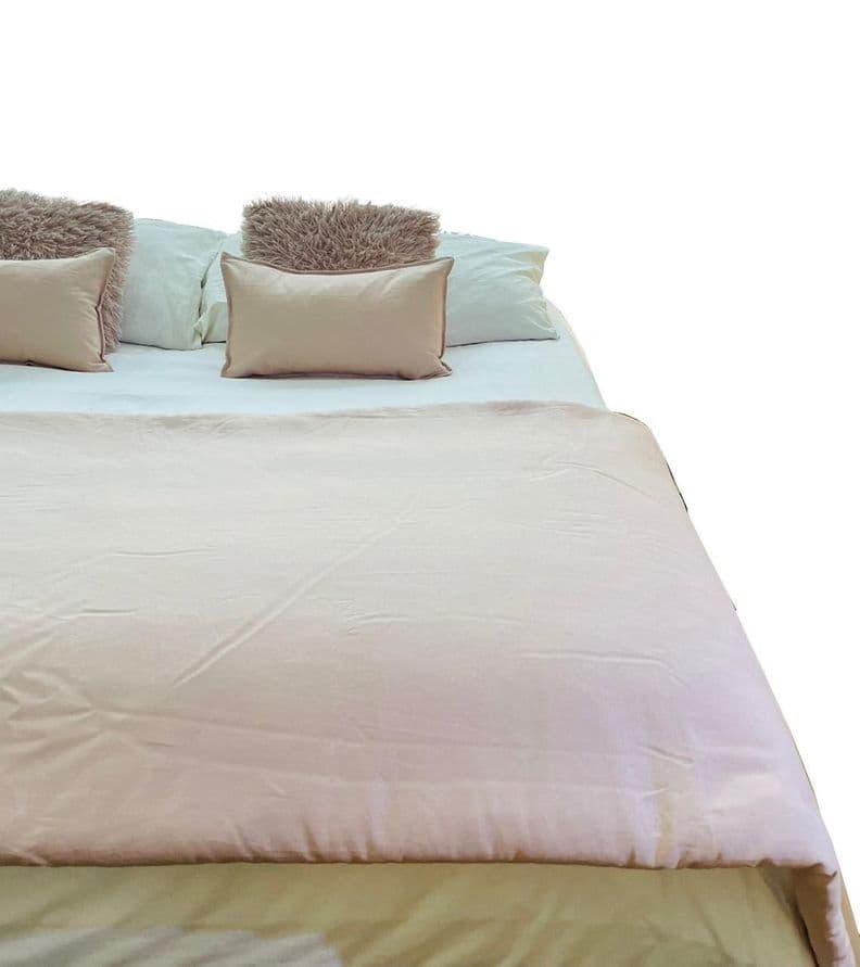 Set Piecera Rosado Nude 80 x 160 + 1 cojin 50 x 30 cm Antonia Paz