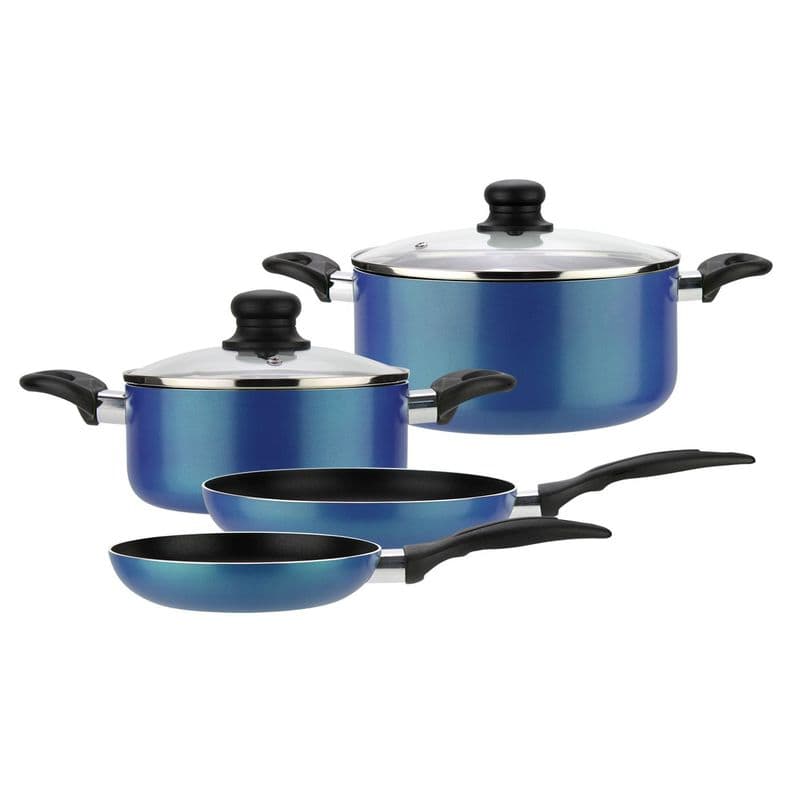 Bateria Cocina Aluminio 6pzas Azul Gourmet Azul Marino