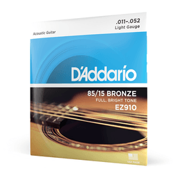 Set Cuerdas Guitarra Acustica 11-52 EZ910 Daddario Bronce