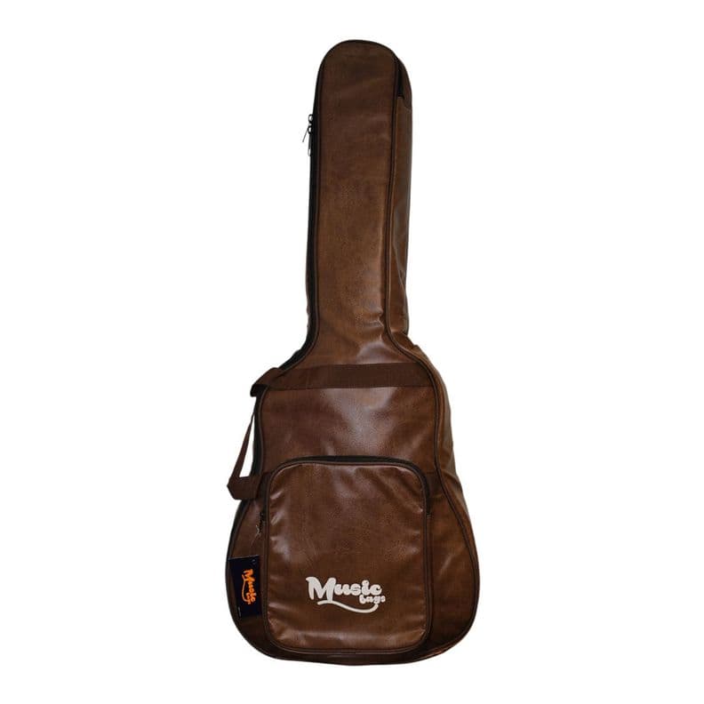 Funda Guitarra Electroacustica Cuero Music Bag 10Mm MUB-125A Cafe