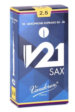 Caja de canas Saxo Soprano V21 N. 2.5 SR8025 Vandoren Cafe