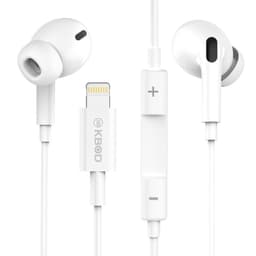 Audifonos Con Cable Y Microfono Kbod Ear30 Pro Para IP y Tipo C Blanco