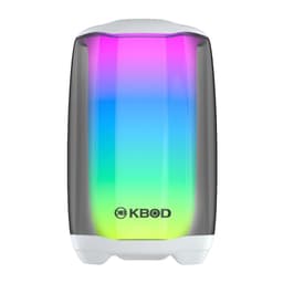 Parlante Inalambrico Bluetooth Pulse Mini Kbod KB BC35 Sonido 360 Luz RGB Blanco