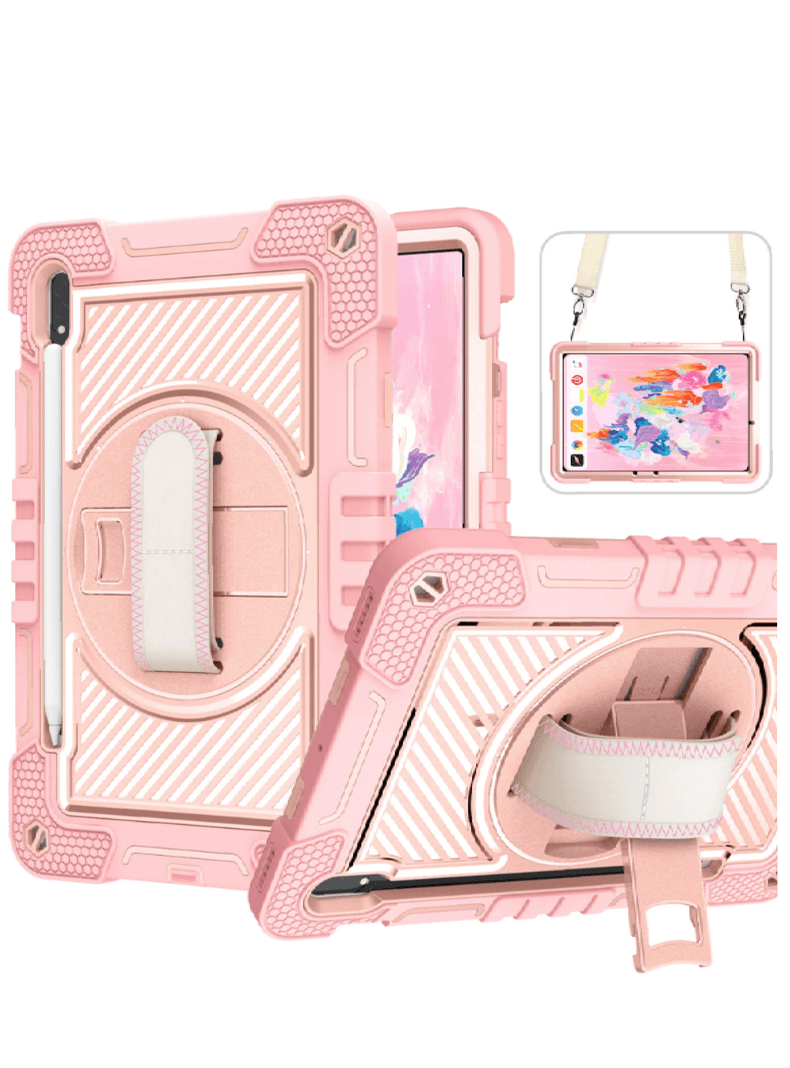 Funda Carcasa Antigolpes Armadura 360 Para Tab S9 Fe 10.9 Rosado