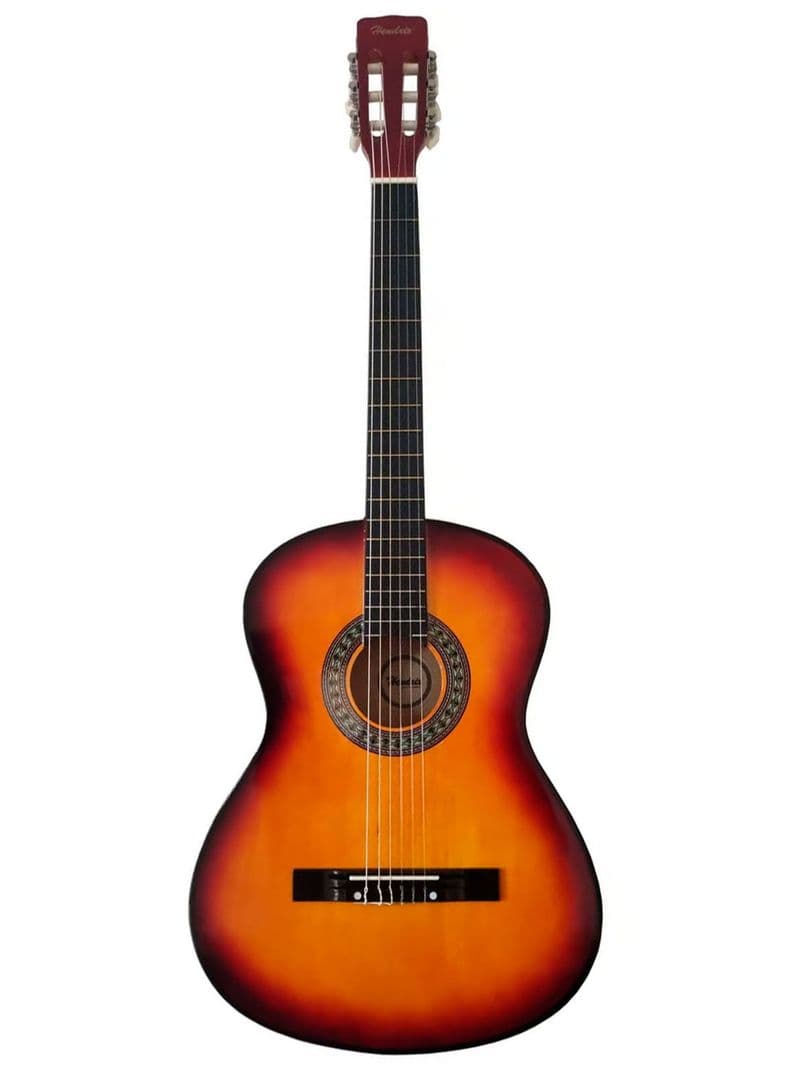 Guitarra Clasica Mediana 36 Pulgada Madera Con Funda Hendrix Naranjo