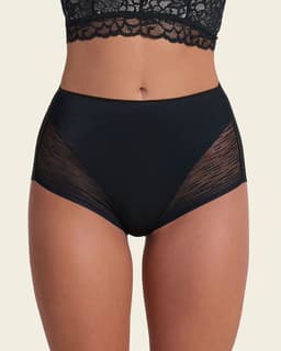 Calzon Faja Invisible con detalle de Encaje en Lados y Gluteos 012984 Negro XL