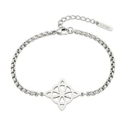 Pulsera Nudo de Bruja Celta Plateada Acero MD1125