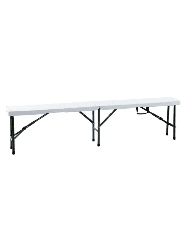 Banco Plegable Blanco 43x180x25 cm - Alpes