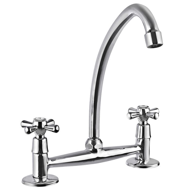 Combinacion Lavaplatos 8" Mossini Cruz Cromo Plateado Metalico