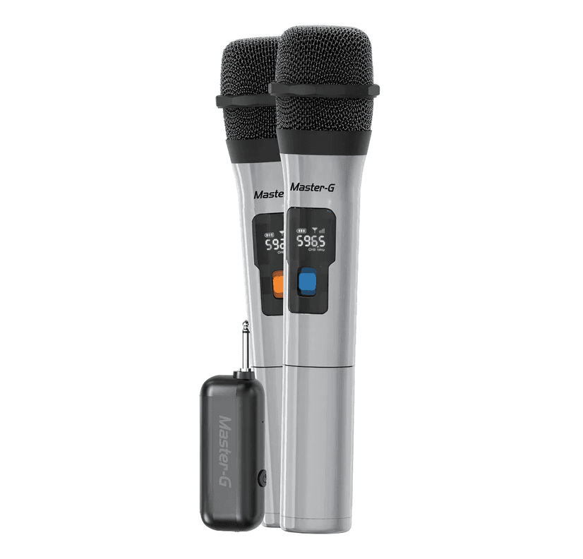 Par De Microfonos Inalambricos Receptor Uhf Karaoke Eventos
