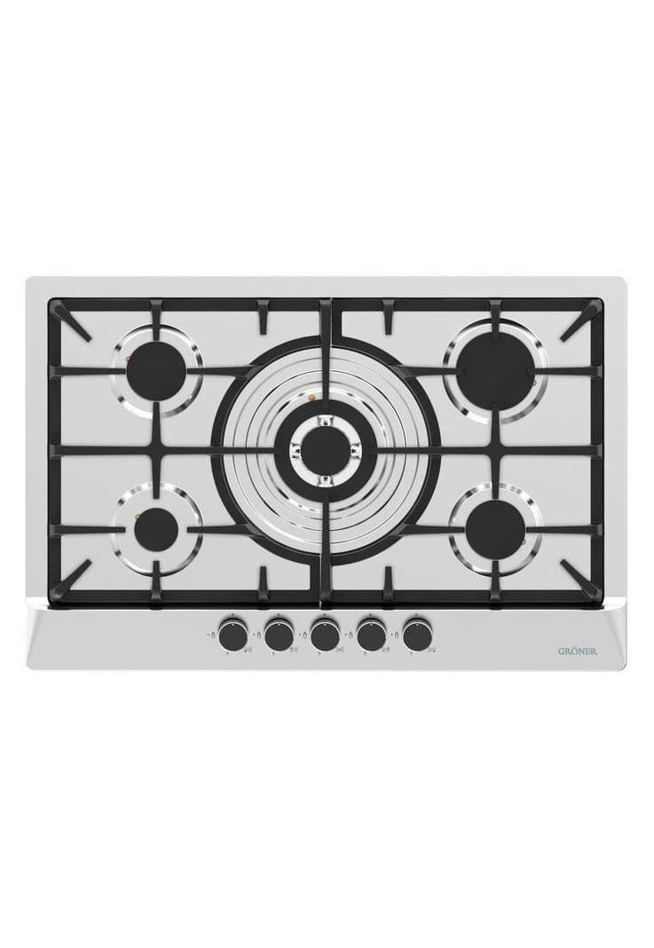 Encimera a Gas Inox Deluxe 5Q Gris Oscuro