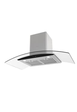 Campana Decorativa Groner Inox Glass T90 Plateado