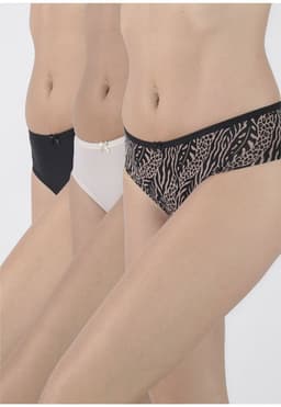 Pack 3x pantaleta microfibra P314.15-NEG10 Kayser Negro S