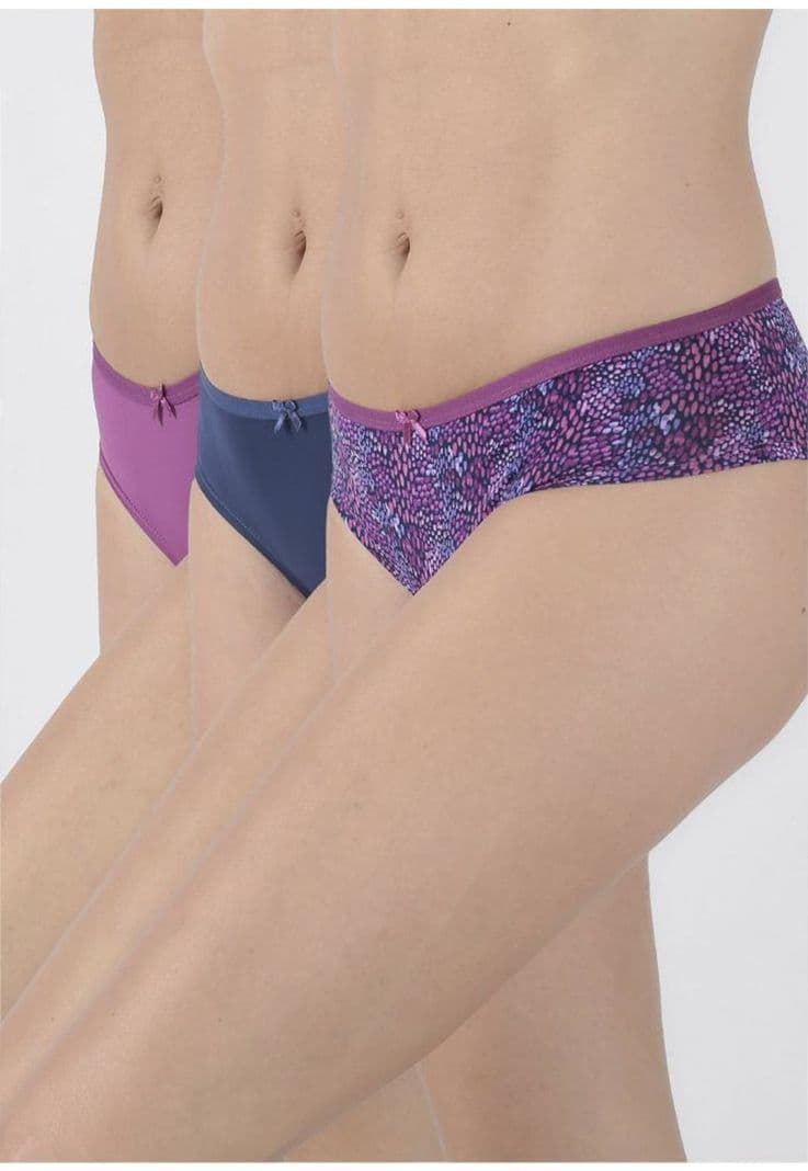 Pack 3x pantaleta microfibra P314.15-MOR Kayser Morado M