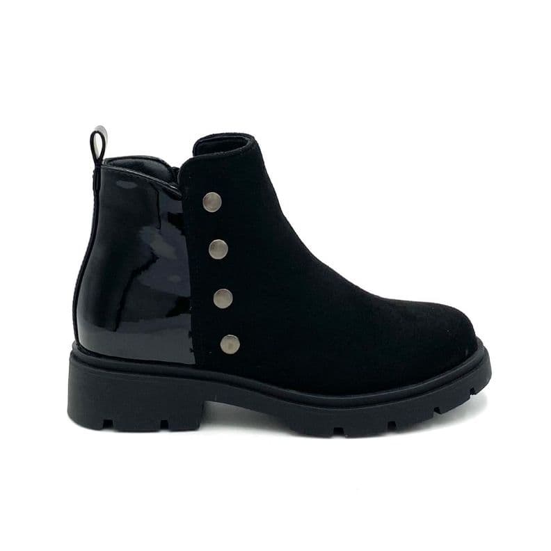 Botin Nina Black Invierno Verazzi 30 al 36 Negro