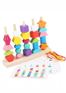 ENCAJE CUENTAS GEOMETRICAS MONTESSORI Azul Marino