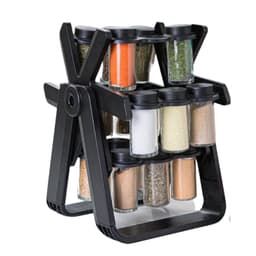 Rack Condimentero Especiero Giratorio Cocina 18 Pcs Negro