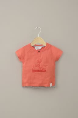 Polera manga corta roja de nino