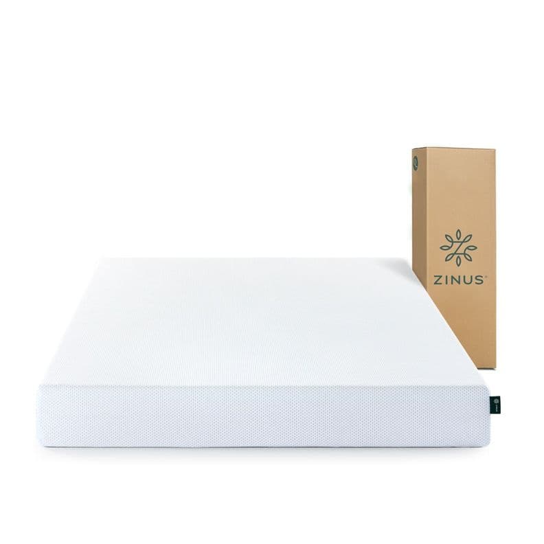 Colchon Zinus 1 Plaza 90x190x25cm Espuma Alivia Presion Blanco