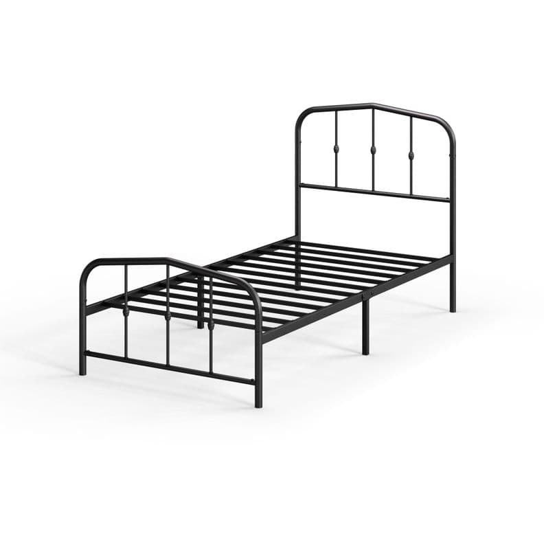 Base Cama Zinus 1.5 Plazas Long 105x200x30cm Heidi respaldo Negro