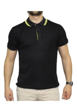 Polera Pique Slim Fit Negro Diseno Leonisa XXL