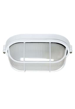 Plafon Tortuga Aluminio Oval Reja Blanca Blanco