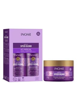 Shampoo, Acondicionador y Mascara Matizador Speed Blond Kit Morado