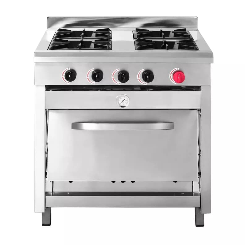 COCINA 4 PLATOS INOXIDABLE MATE GLP Gris