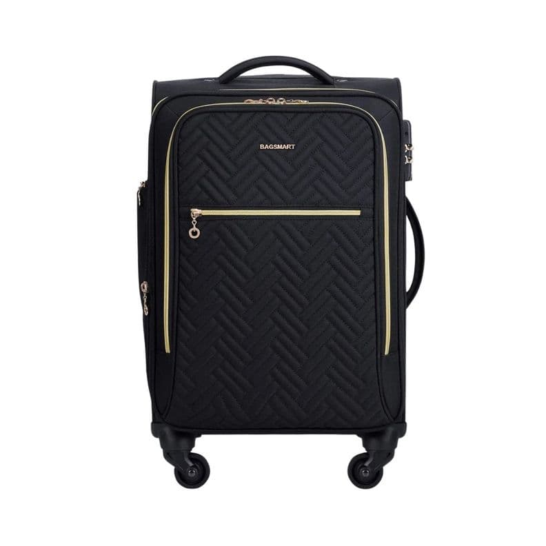 Bagsmart Maleta de Mano Bonchemin Expandible 43L-51L Acolchada Negra Negro