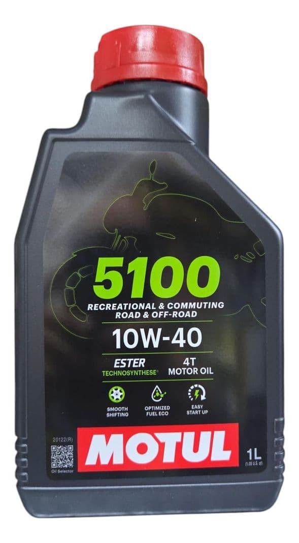 Aceite De Moto 10w 40 5100 Semi Sintetico Motul 4t 1l Negro 15