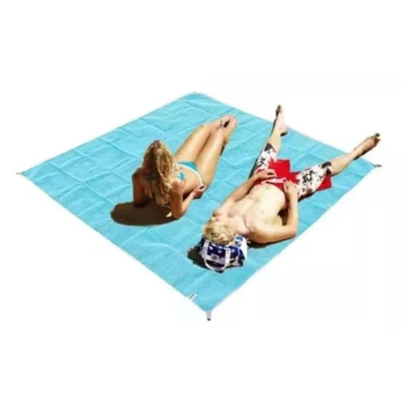 Manta Antiarena Para Playa Picnic Camping Impermeable Azul