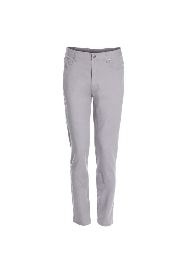 Pantalon Hombre Canvas 5 Bolsillos Spandex Gris 44