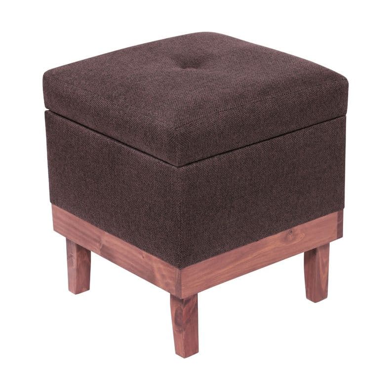 Pouf Emilia con Baul Cafe Moro Omega 45x45x46 cm Maxima Design