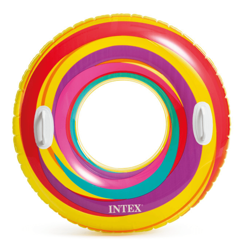 Flotador Inflable Redondo Intex con Sujetadores 91 Cm Amarillo