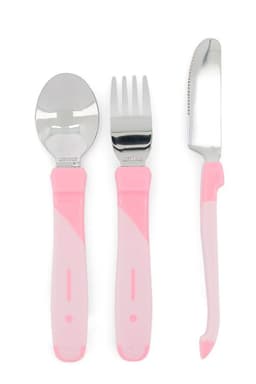 Servicio de acero inox Twistshake 12+m rosado Rosado Pastel