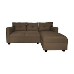 Seccional Mateo Chenille Cafe Pata Plastica