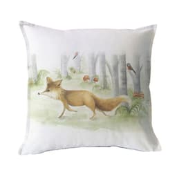 FUNDA COJIN ALGODON ZORRO CAMINANDO 45X45 Diseno 1