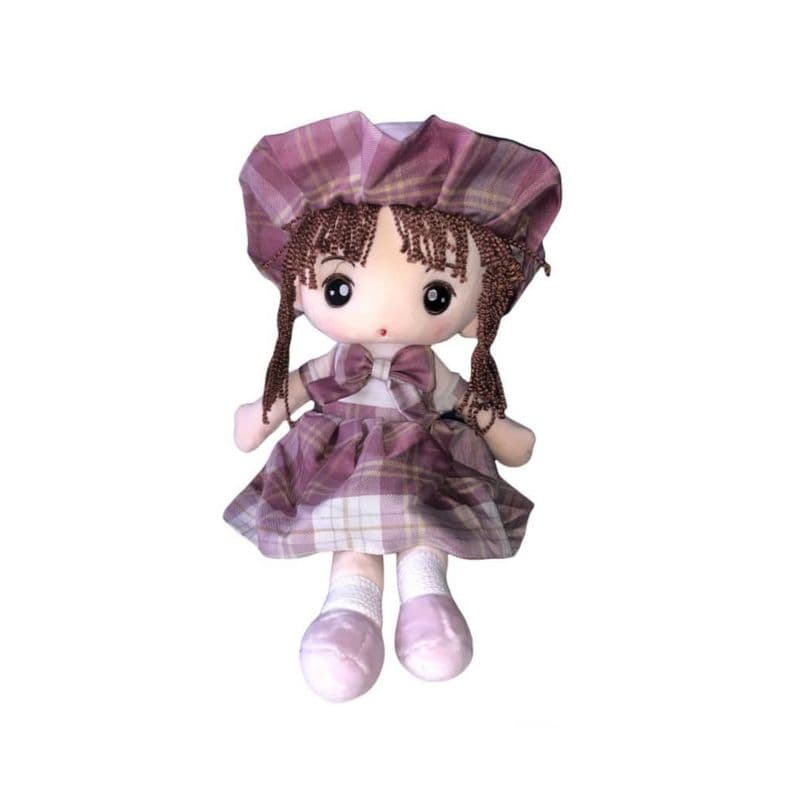 Peluche De Muneca De Trapo Tierno Suave Y Divertido Morado