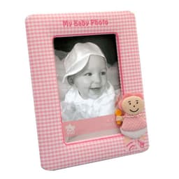 Marco de tela infantil con Aplique Rosa 10x15 cm Rosado