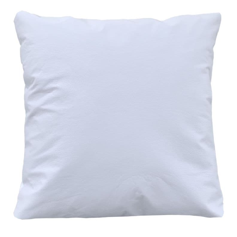 Funda Cojin Decorativo EcoCuero Blanco 45x45