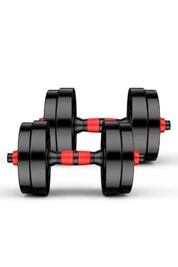 Set Mancuerna Barra Armable 20 Kg Negro