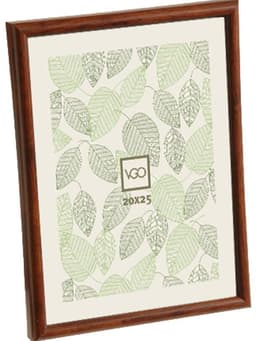 Marco plastico simil madera Marron 20x25 cm Cafe