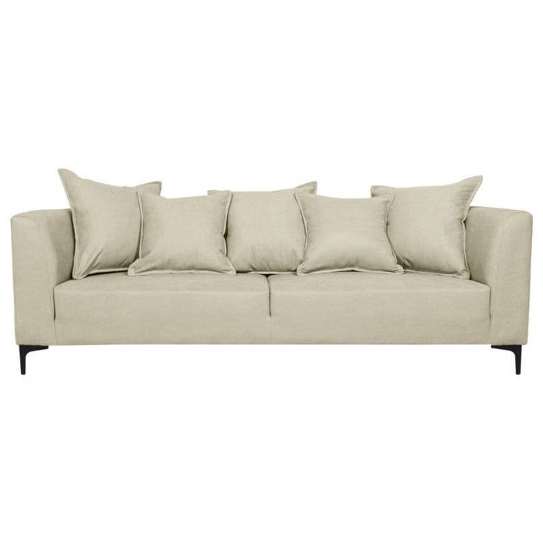 Sofa Cordelia Felpa Beige 3 Cuerpos