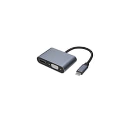 HUB Tipo C HDMI VGA 4 en 1 Tecnolab Azul