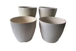 SET 4 MACETAS BIO ACTUAL 4 BLANCO 24X18