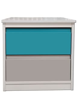 Velador 2 C Minimal Celeste Gris
