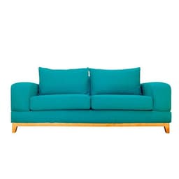 Sofa Basalto Chenille Tipo Lino Turquesa 3 Cuerpos