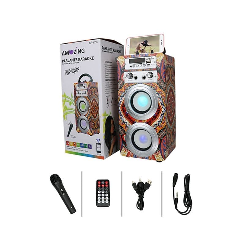 Parlante Bluetooth karaoke HIP-HOP. Hindu Diseno 3