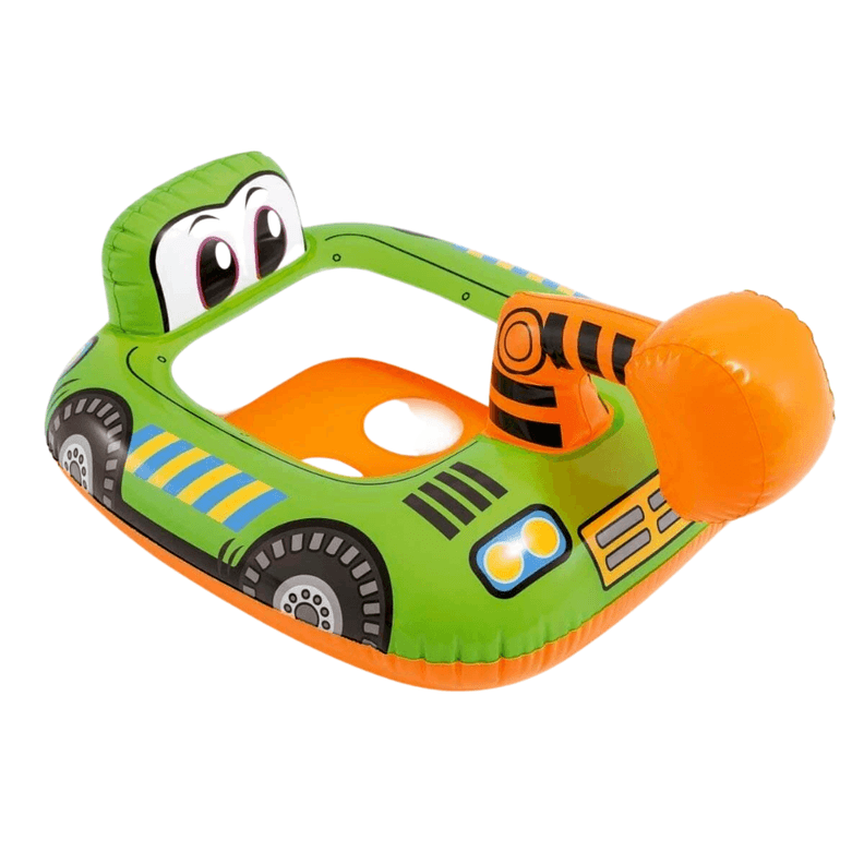 Flotador Inflable Bebe Excavadora Capacidad 15 Kg Verde