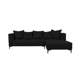 Seccional Cordelia Chenille Tipo Lino Negro